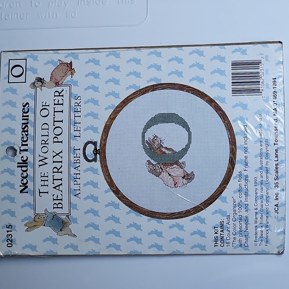 Beatrix Potter Needle Treasures Letter 'O' Alphabet Letters Cross Stitch Kit NEW - Picture 8 of 12